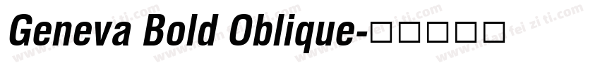 Geneva Bold Oblique字体转换